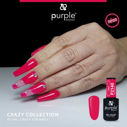 crazy collection P2140 purple fraise nail shop