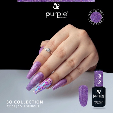 so collection P2158 purple fraise nail shop
