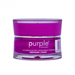 acrylique de couleur purple silver fraise nail shop