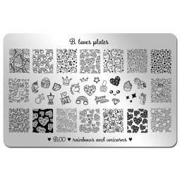 plaque stamping B loves plates B00 fraise nail shop