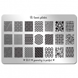 plaque stamping B loves plates B01 fraise nail shop