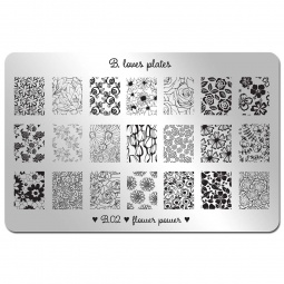 plaque stamping B loves plates B02 fraise nail shop
