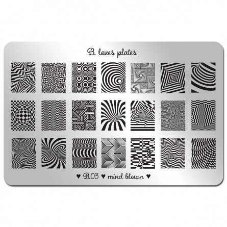 plaque stamping B loves plates B03 fraise nail shop