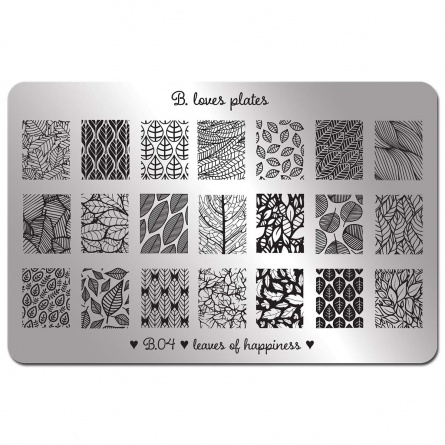 plaque stamping B loves plates B04 fraise nail shop