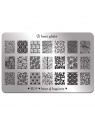 plaque stamping B loves plates B04 fraise nail shop