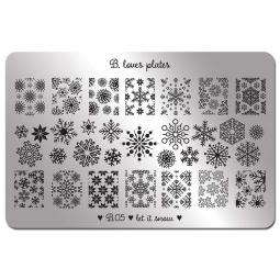 plaque stamping B loves plates B05 fraise nail shop