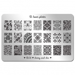 plaque stamping B loves plates B06 fraise nail shop