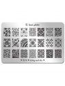plaque stamping B loves plates B06 fraise nail shop