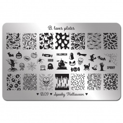 plaque stamping B loves plates B09 fraise nail shop