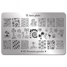 plaque stamping B loves plates B11 fraise nail shop