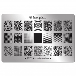 plaque stamping B loves plates B12 fraise nail shop