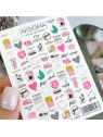 sticker aksioma fraise nail shop 129