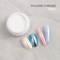 poudre chrome AN02 fraise nail shop