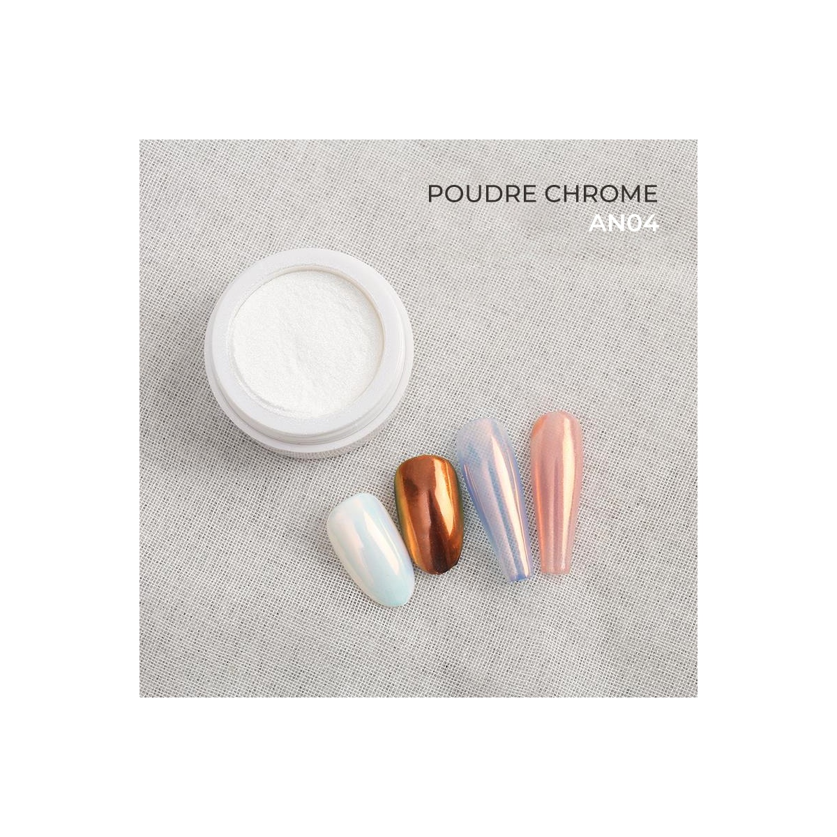 poudre chrome AN04 fraise nail shop
